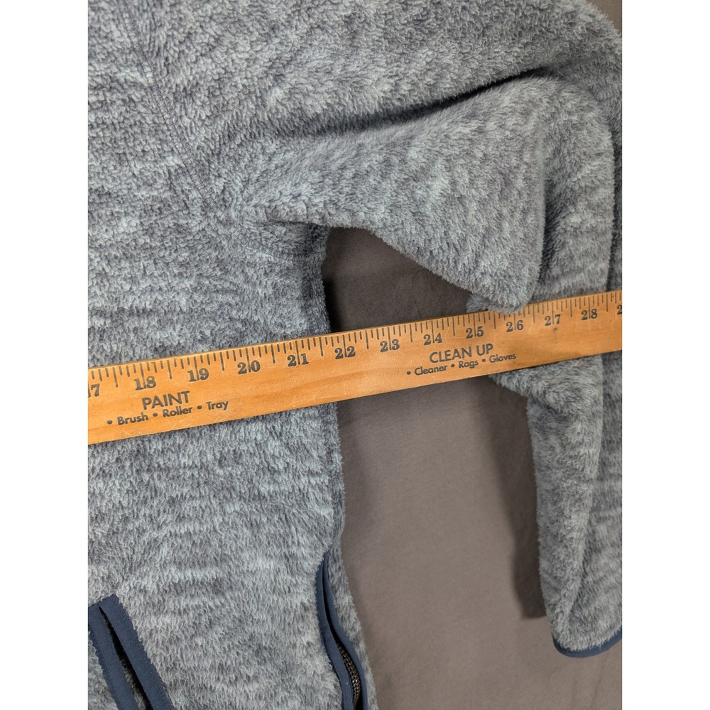 Abercrombie & Fitch Womens Blue Gray Fleece Side Zip Pullover Sweater Large - Picture 5 of 6